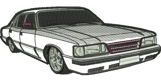 Matriz de matriz Matriz De Bordado Carro Clássico 96